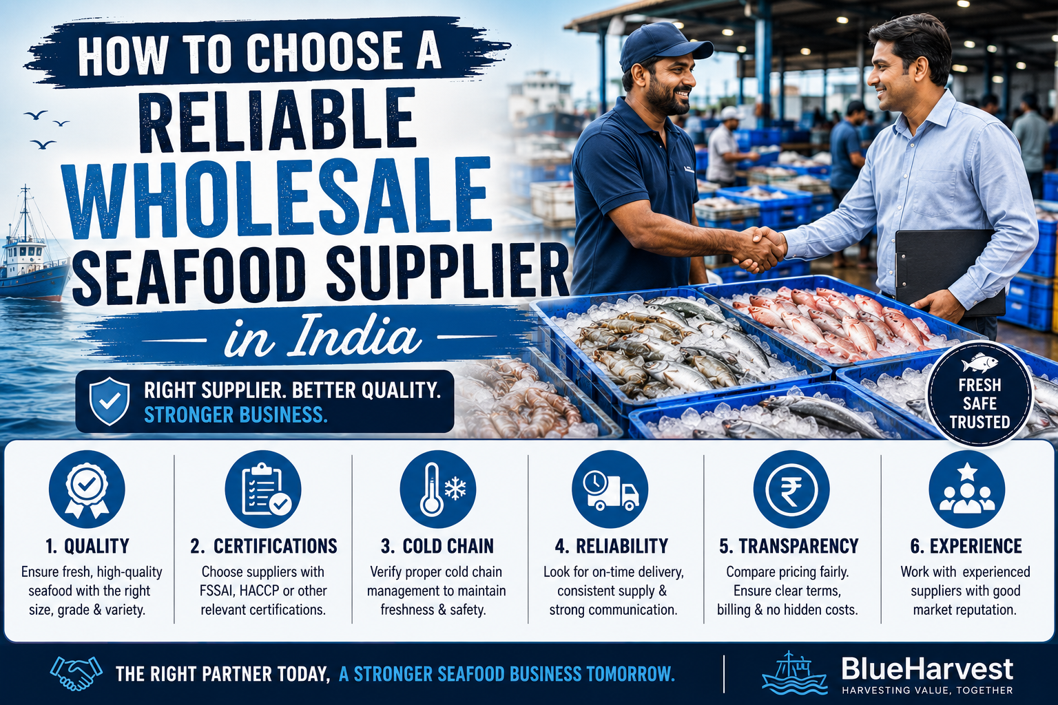 How to choose a reliable wholesale seafood supplier in India