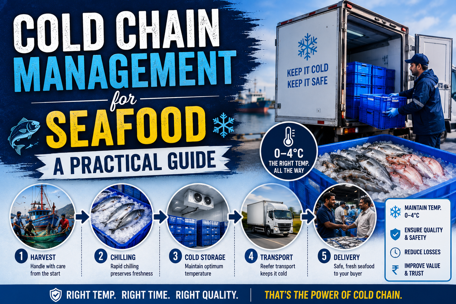 Cold chain management for seafood practical guide